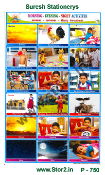 Morning-Evening-Night Activities-Picture Chart No.-750