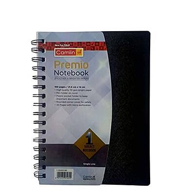 Camlin - Premio -Spiral - Ruled -5 Subject Notebook - 300p