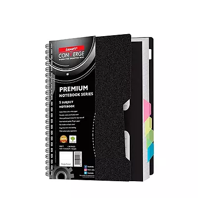 Luxor-Converge-5 Subject - Spiral Notebook -300pages