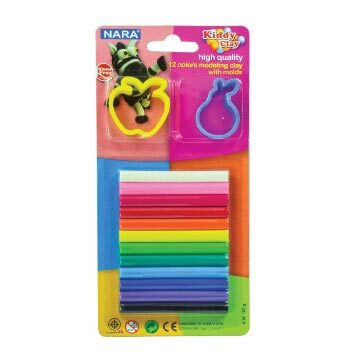 Nara - Kiddy Clay - 12 Colours + 2 Molds