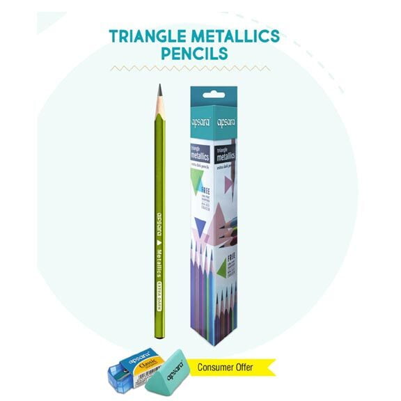Apsara - Triangle Metalic Pencils