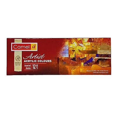 Camel - Artist Acrylic Colours - 12 Shades x 9 ML Tubes