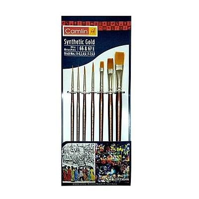 Camlin - Synthetic Gold - 4 Round & 3 Flat Brushes -Mix Set