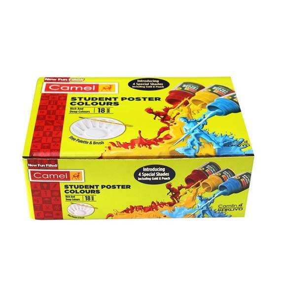 Camel - Student Poster Colours - 18 Shades - 10 ML
