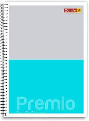 Camlin - Premio -Ruled -A4 -Spiral 5 Subject Notebook - 300P