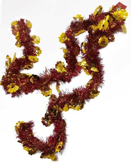 Party Decor Glittering Leaves Garlands