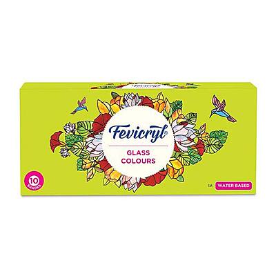 Fevicryl - Glass Colours - Water Based - 10 Shades