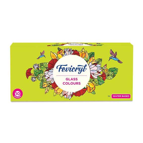 Fevicryl - Glass Colours - Water Based - 10 Shades