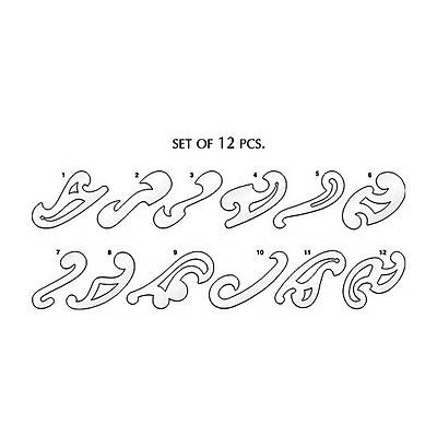 Isomars - Moulded French Curves - Set of 12