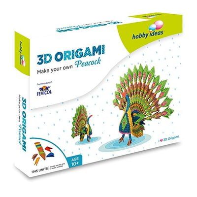 PIDILITE DIY 3D ORIGAMI CRAFT KIT – PEACOCK