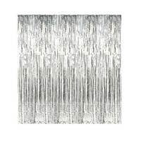 Metallic Foil Fringe Curtain - 6Ft x 6Ft