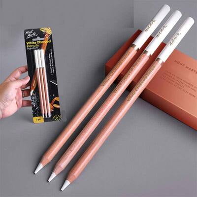 Mont Marte - White Charcoal Pencils - Set of 3 Pcs