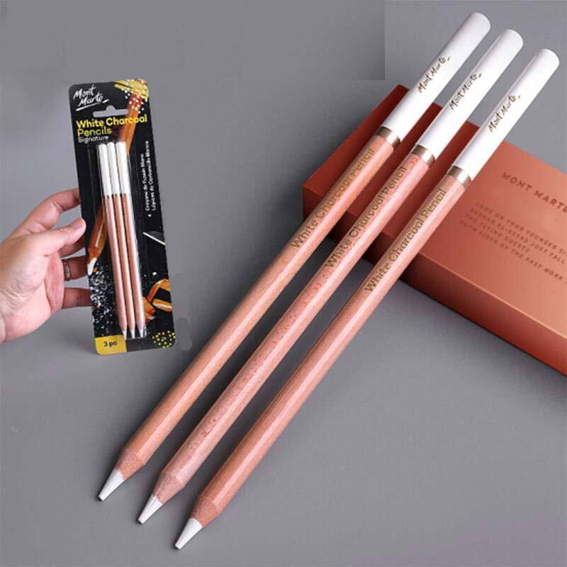 Mont Marte - White Charcoal Pencils - Set of 3 Pcs